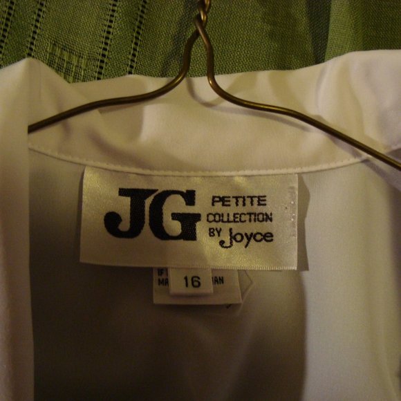 JG - Joyce Women's Blue/White Polyester Button Fro - Picture 4 of 4